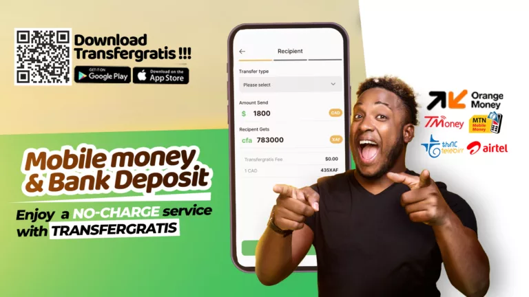 Mobile money and bank deposits: Enjoy a free service with Transfergratis